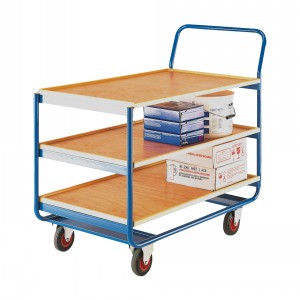 Workshop Trolley 3 Tier Ply Shelves